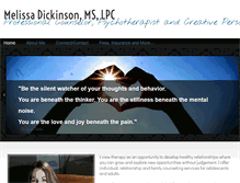 Tablet Screenshot of melissadickinson.com